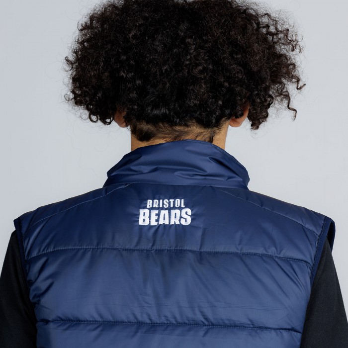 Bristol Bears Puffa Gilet - Adult Navy