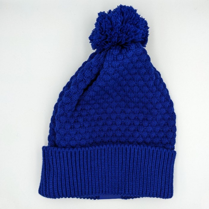 Bristol Bears Blue Waffle Bobble Beanie - Adult 