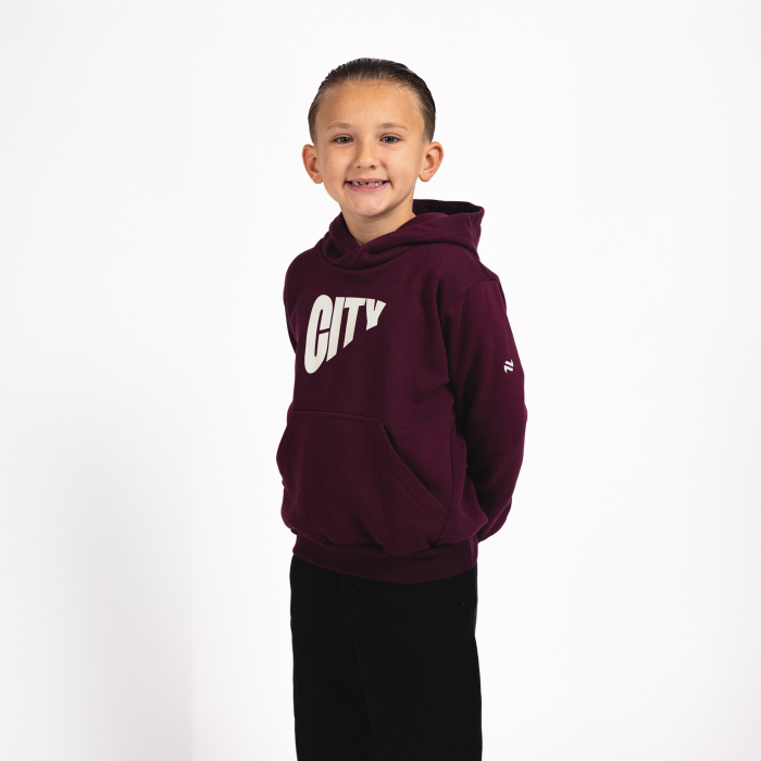 24/25 Bristol City Burgundy Travel Hoodie - Youth