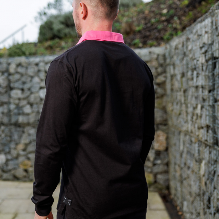 Bristol Bears Black and Pink Polo