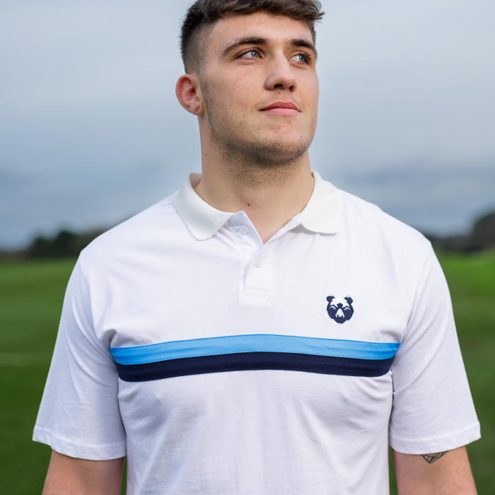 Bristol Bears Blue Stripe Polo