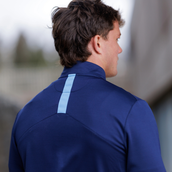 Neck detail of Bristol Bears Athleisure Half Zip - Adult