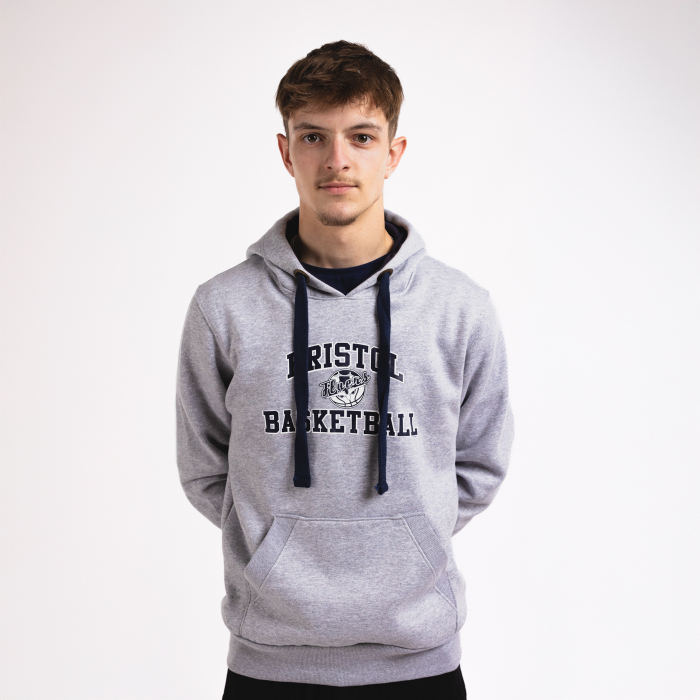 Bristol Flyers Grey Logo Hoodie - Adult