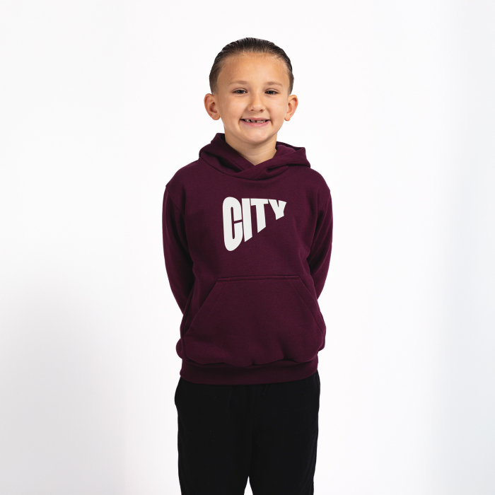 24/25 Bristol City Burgundy Travel Hoodie - Youth