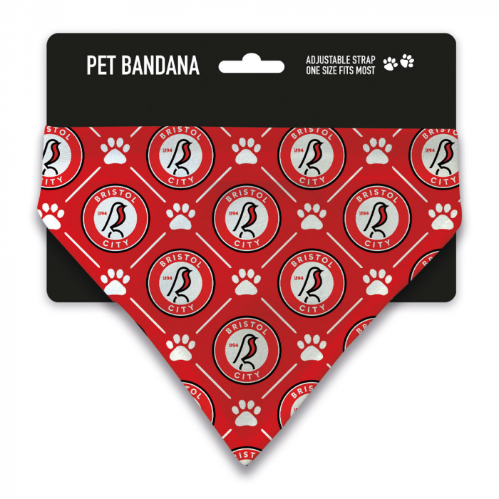 Bristol City Paw Print Pet Bandana